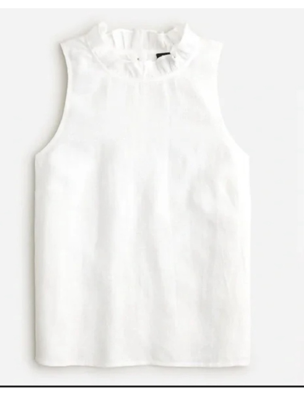 J Crew Fleur Sleeveless top 100% linen White BP776 Size XXS